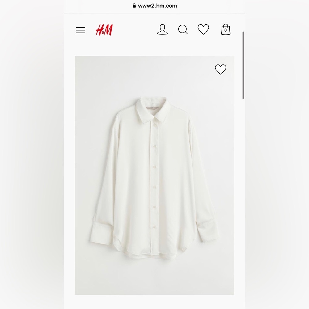 Drapey off white H&M blouse